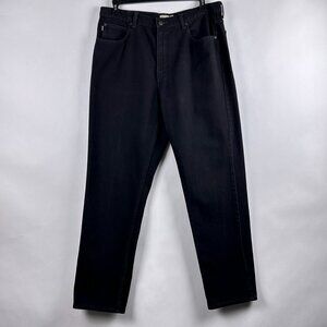 LL Bean Men's Black Jeans 100% Cotton Size 37x32